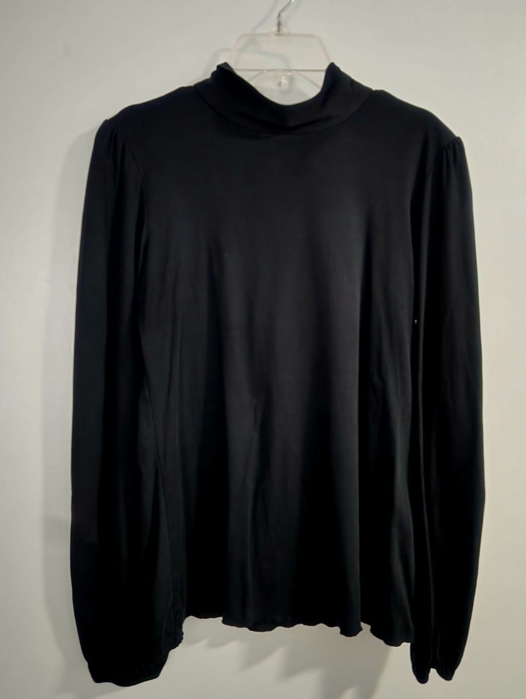 Carolina Herrera Black Mock Neck Tie Back Top Blouse Luxury Workwear Sz S